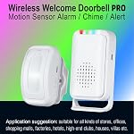 Motion Sensor Detector Entry Alert Alarm, Shop/Store/Office/Home Home Security Welcome Chime Wireless Infrared IR Doorbell