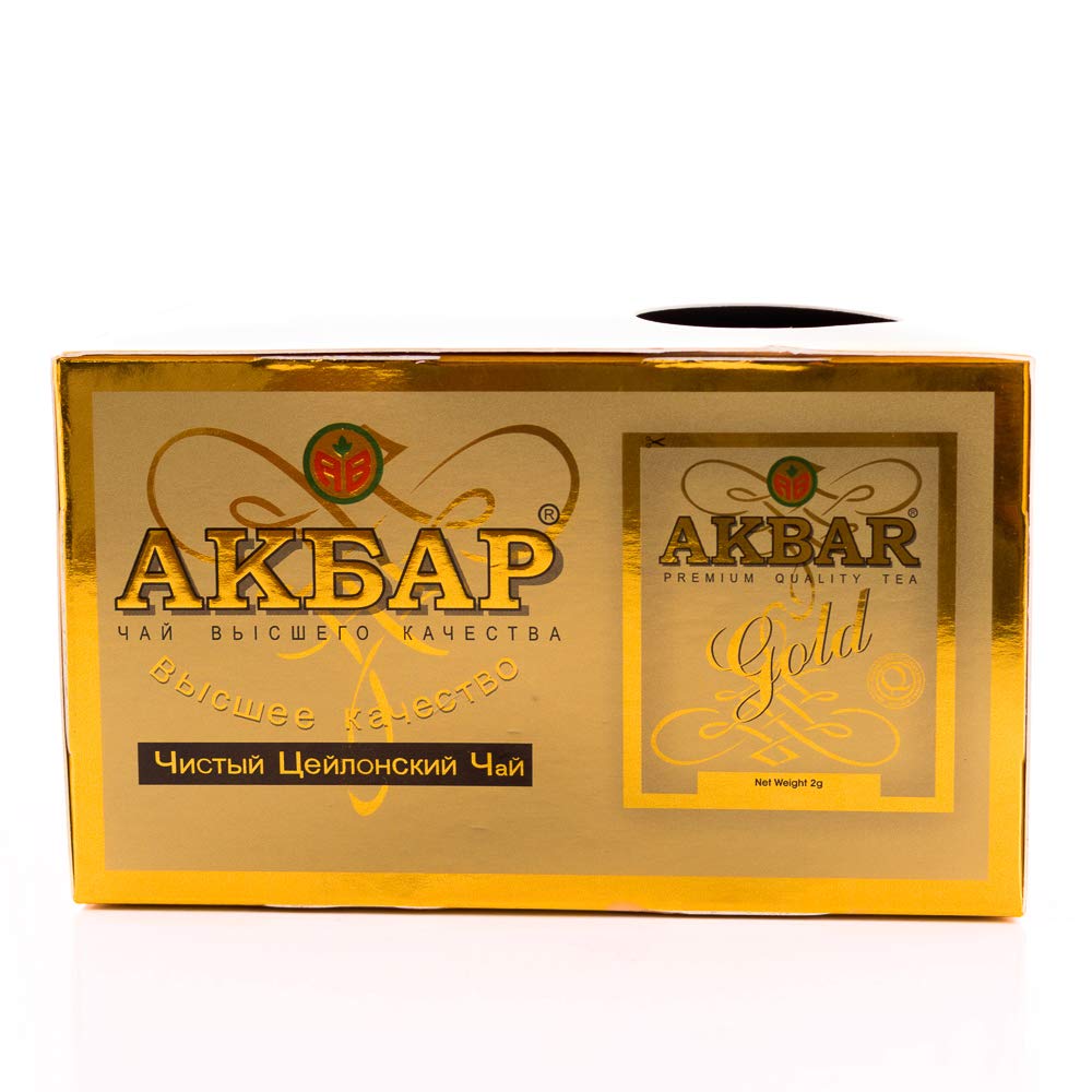 Akbar Gold Tea 100 String and Tag Tea Bags