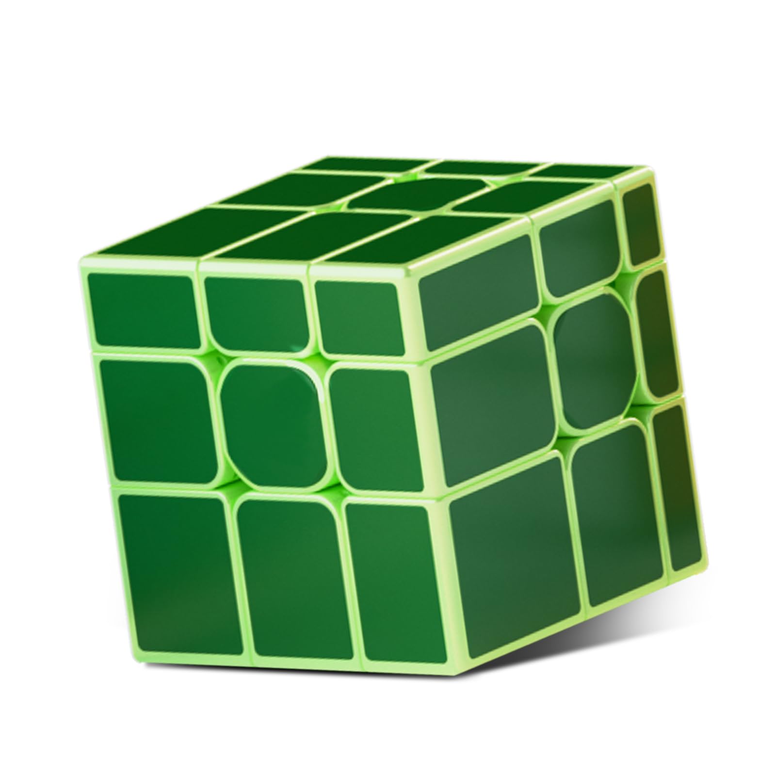 ROXENDA Mirror Cube di Velocità 3x3x3 Irregolare Bianca Cubo Puzzle Twisty Box Puzzle Giocattolo Sequenziale Divertente (verde)