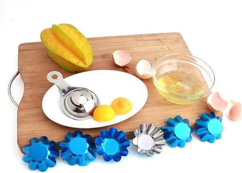 Miniatura 6 de Hemoton Envoltorio de tarta de huevo, 12 piezas de tarta de huevo, mini moldes de acero inoxidable, mini tartaleta de tartaleta, pastel de tartaleta