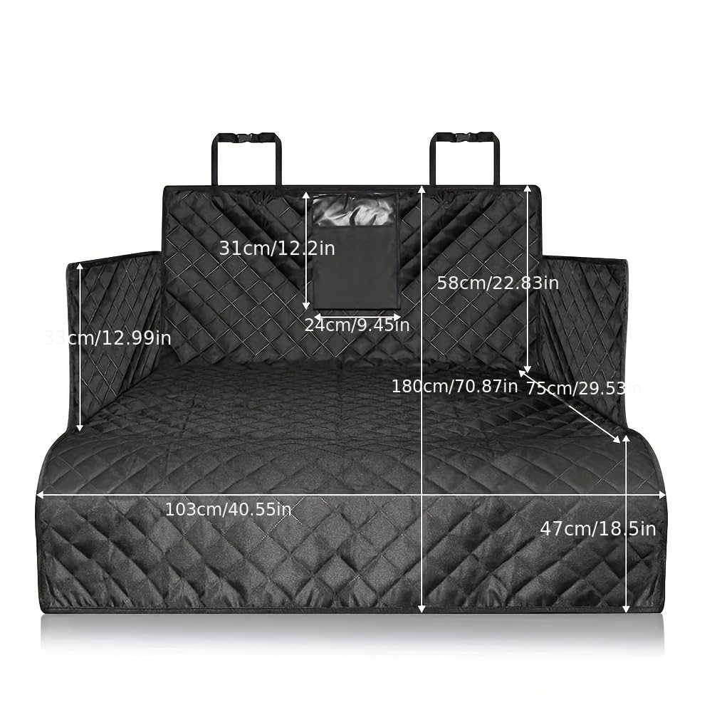 Chien Chien Coffre de Protection, pour Renault Kadjar 2015-2022 Imperméable Antidérapant Tapis Voiture Housse siège avec Protecteur latéral