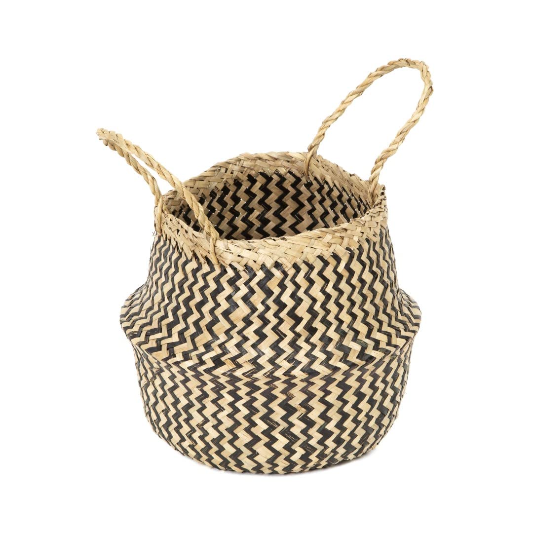 Panier Belly en jonc de mer rond pour cacher le désordre avec élégance