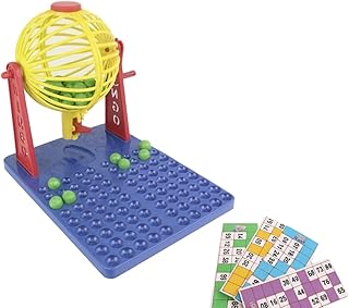 Bingo Clássico com 48 Cartelas Globo Giratório e Bolinhas Jogo de Mesa para Família