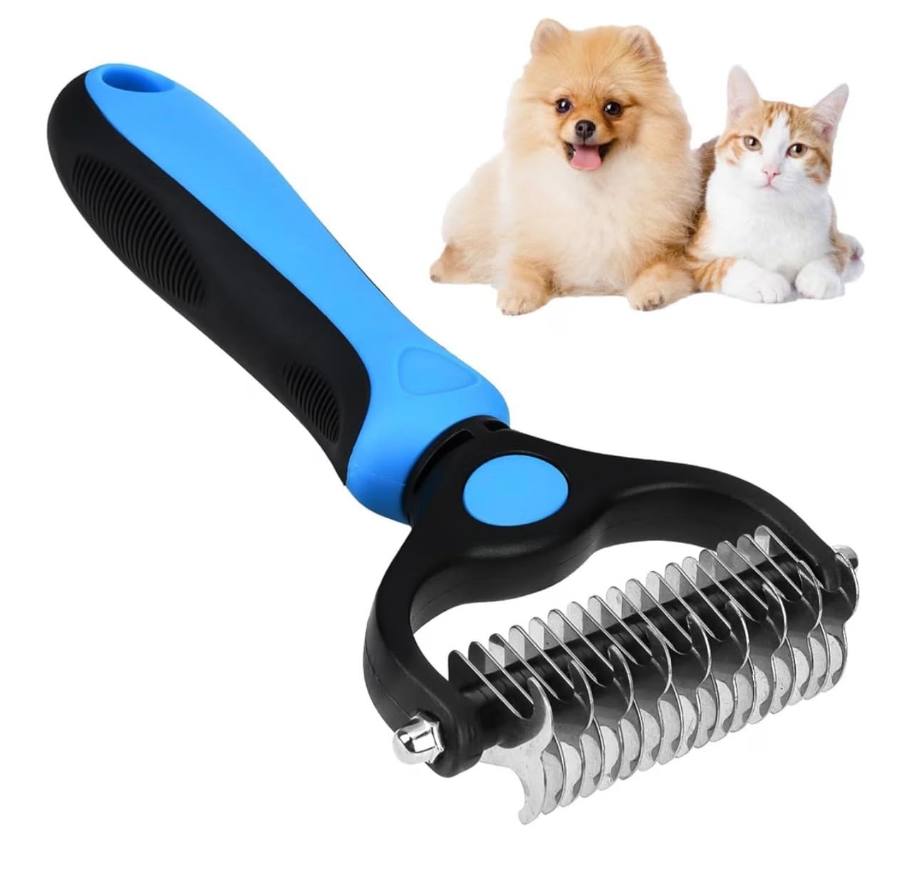 Pet Deshedding Brush for Dogs & Cats, Double-Sided Grooming Comb โ image 1