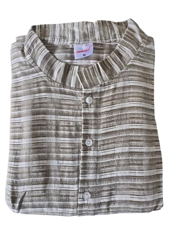 Image of MENMAII Women's [L-4XL] Full Open /Front Buttoned [a Kind of Adaptive Clothing] Multipurpose Nighty for Maternity /Pregnancy /Elderly /Patient /Feeding /Hospital Purpose Nighty Calf Length