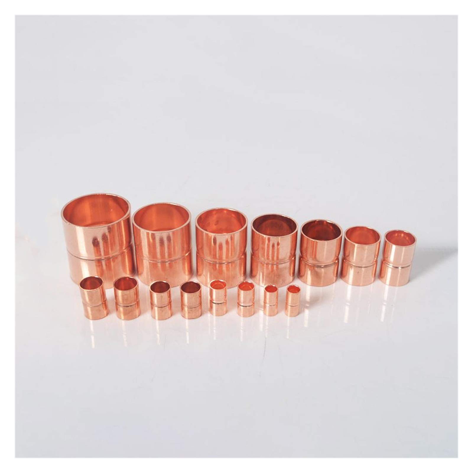 Pipe Fittings 54 67 76 80 85 89 92 105 108 133 159mm Inner Diameter Pure Copper End to Send Tin Welded Pipe Connection Pipe Joint Air Conditioner (Color : ID 76mm Wall 2.5mm)