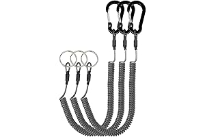 Coil Lanyard: Retractable Safety with Aluminum Carabiner