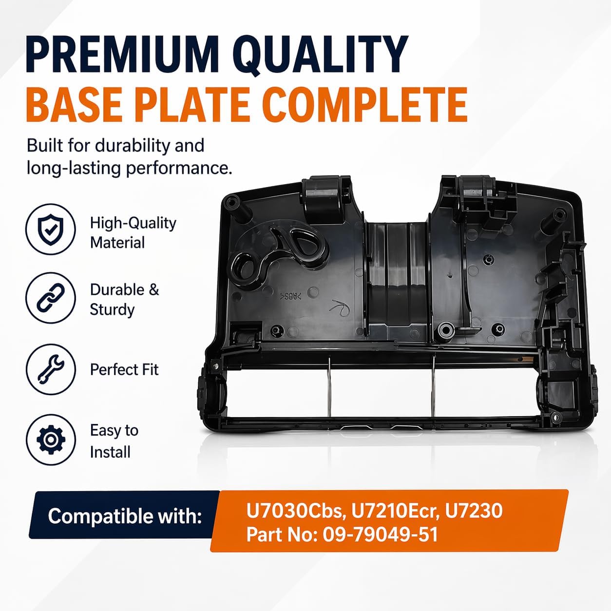 Replacement of Oreck Base Plate Complete, U7030Cbs, U7210Ecr, U7230#09-79049-51