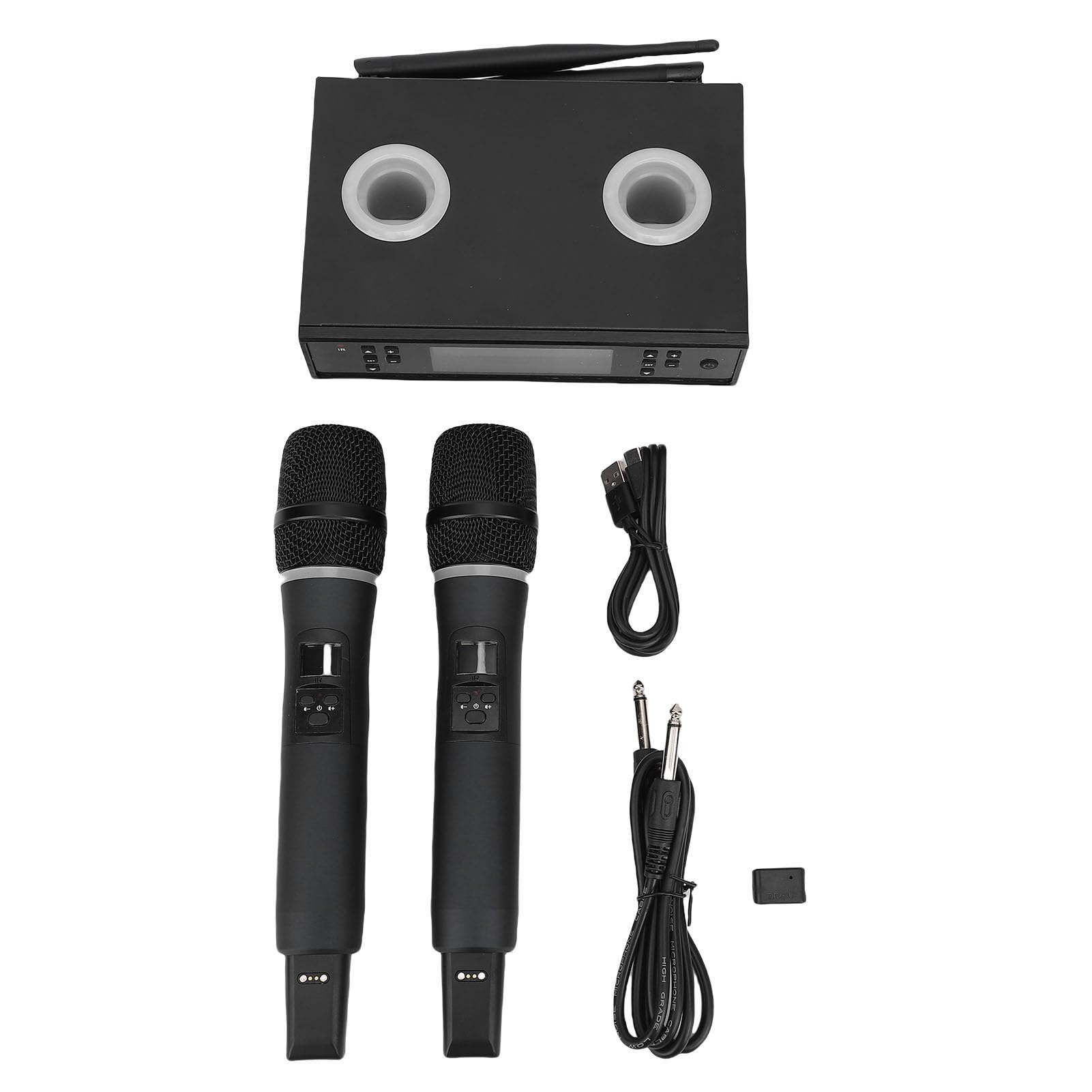 Amazon.co.jp: Cryfokt デュアルハンドヘルドワイヤレスマイク