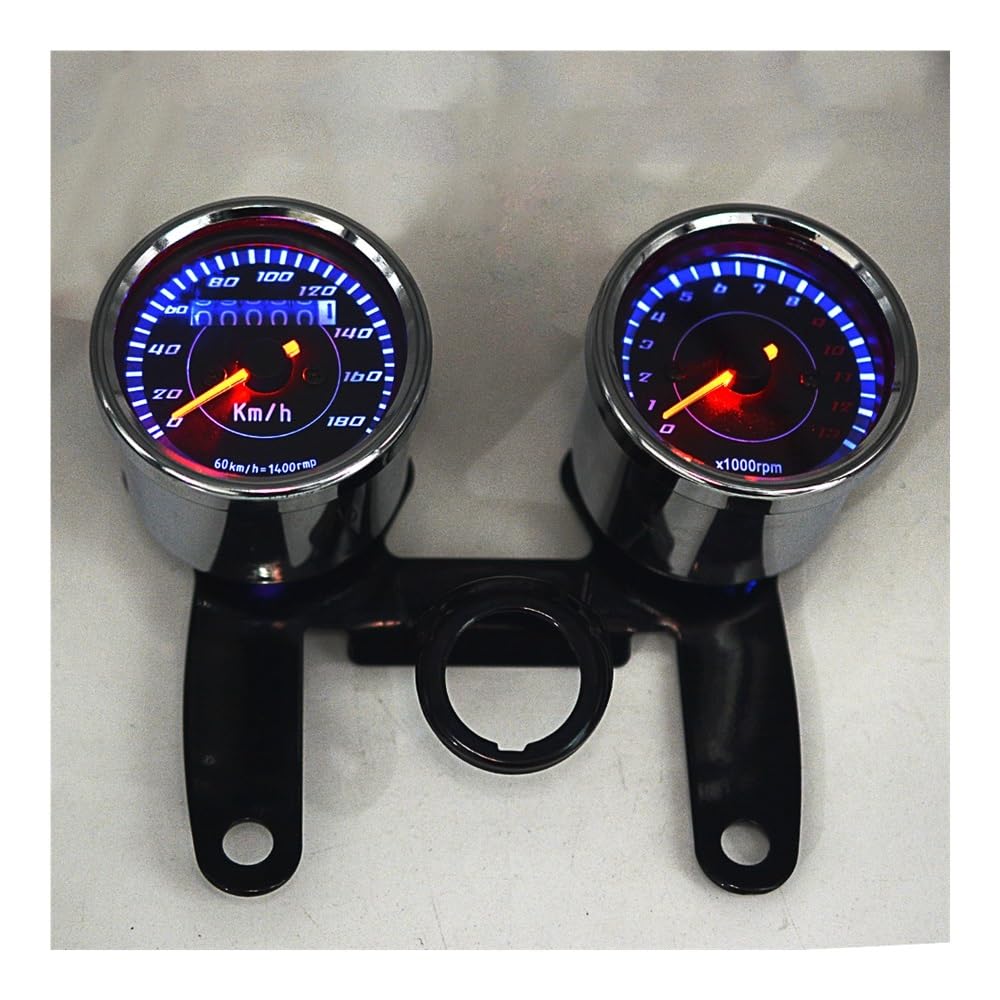 Contagiri contachilometri Contachilometri Per Motocicletta Contagiri Contachilometri Retroilluminato A LED Contagiri E Contagiri Tachimetro Indicatore Universale