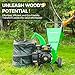 GARDENBEAUT S3 Wood Chipper Shredder, 7HP 212cc Gas Powered Heavy Duty, 3