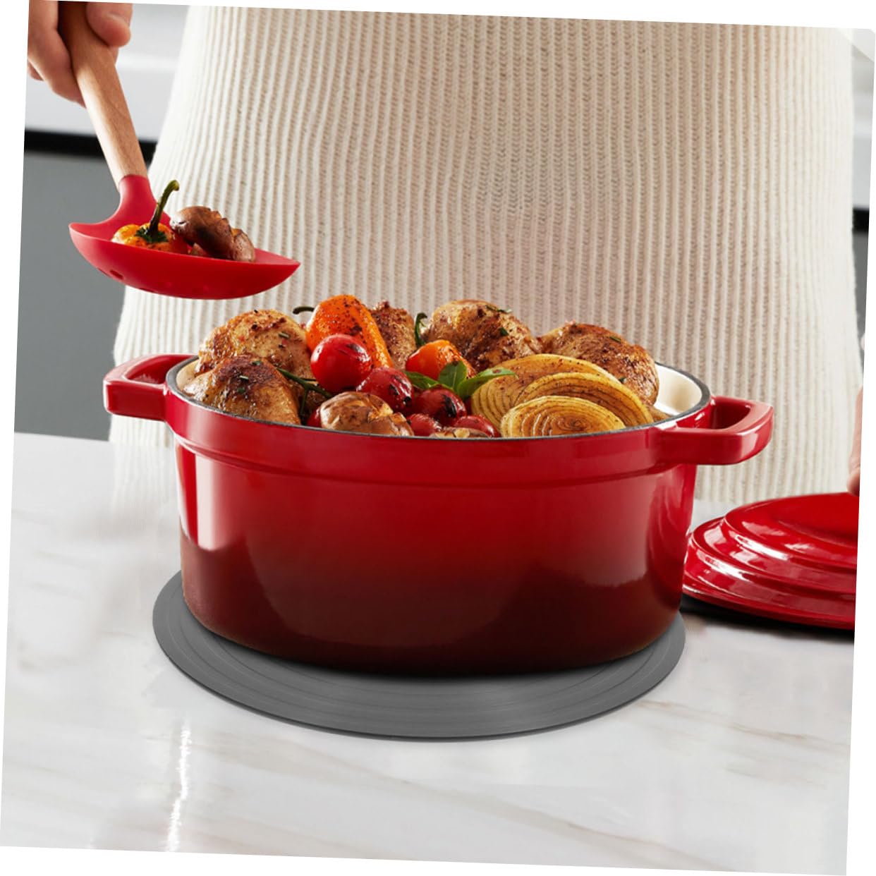 Difusor de Calor para Cocina de Gas de Aluminio 26cm 4 Mm | Placa Conductora, Descongelación Rápida, Distribución Uniforme del Calor