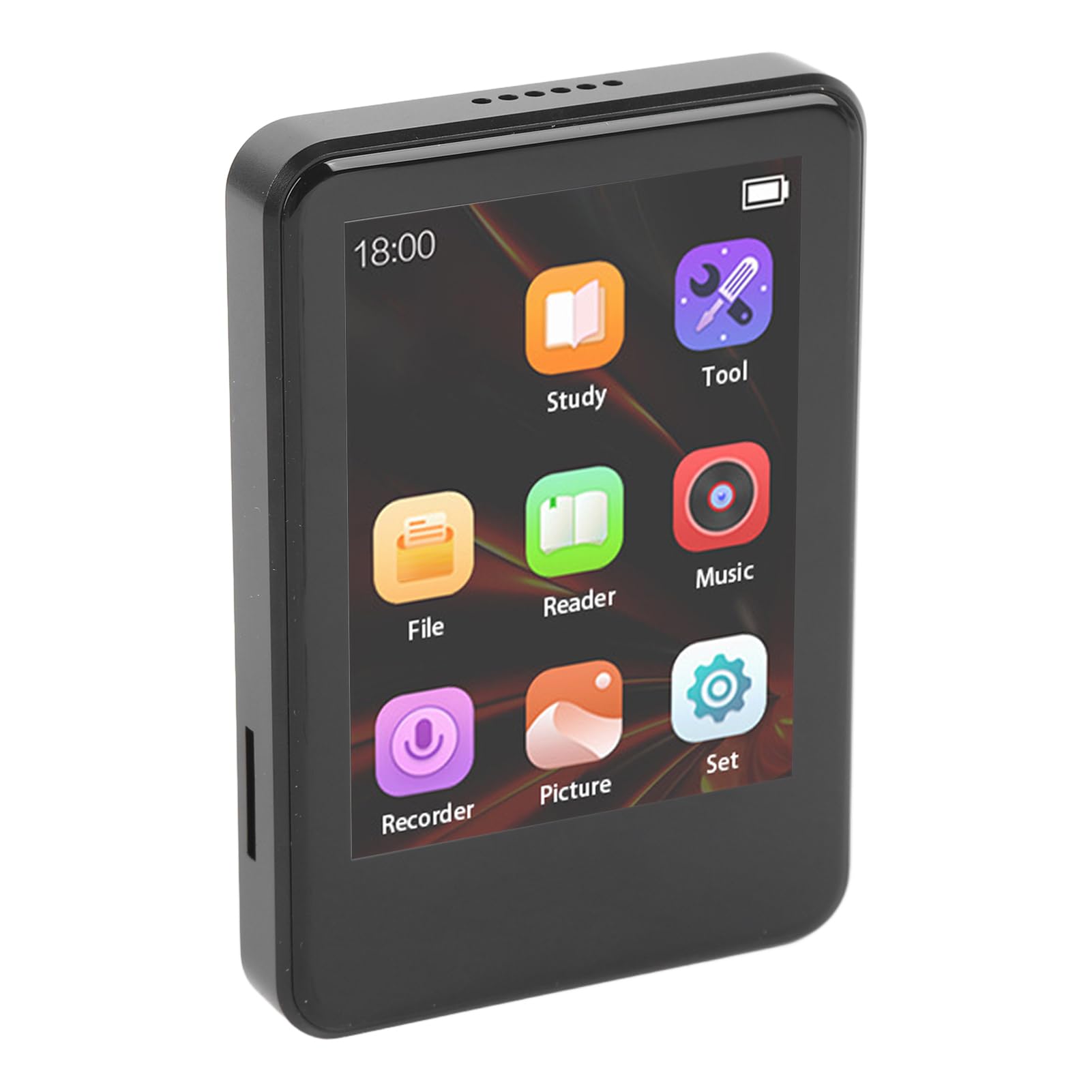 Zunate 2 Pièces Lecteur MP3 Écran Tactile 2,8 Pouces avec Haut-Parleur
