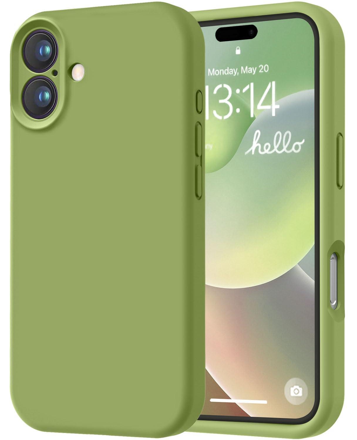 LOVE 3000 Designed for iPhone 16 Case, Premium Silicone with [Soft Anti-Scratch Microfiber Lining] Shockproof Protective Phone Case for Men Women