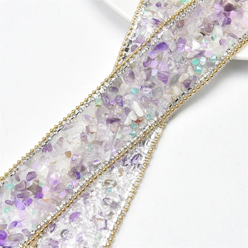 Chaîne thermocollante en strass strass thermocollants ruban perles caviar 50cm