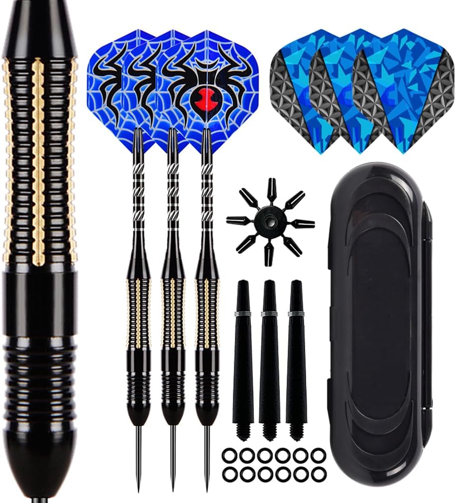 Steel Tip Darts Set,3 Pack Professional Dart with Aluminum Shafts and Darts Case