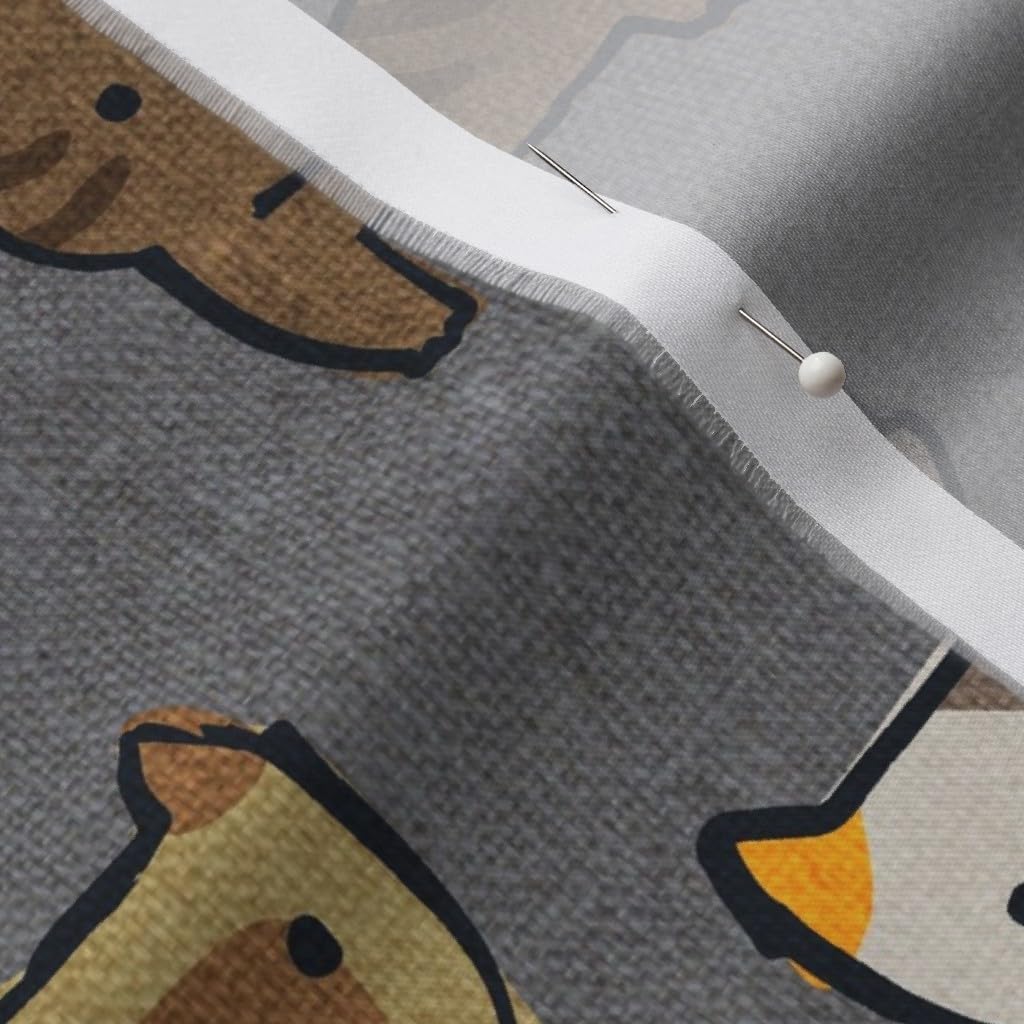 Spoonflower Fabric - Cute Kittens Cat Breeds Faux Woven Look Rescue Cats Siamese Calico Printed on Organic Cotton Sateen Fabric by The Yard - Sewing Quilting Apparel Home Decor