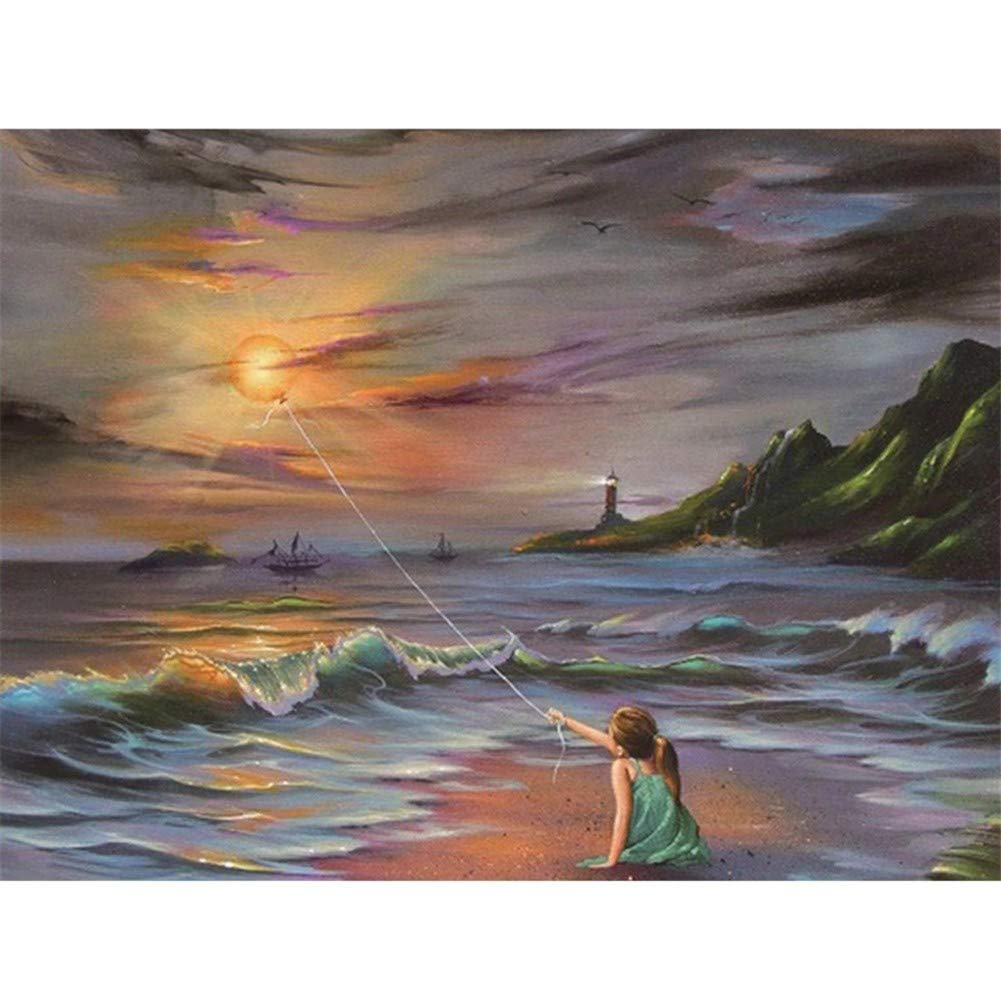 Art diamant coucher de soleil kit de loisir créatif relaxant peinture strass adulte