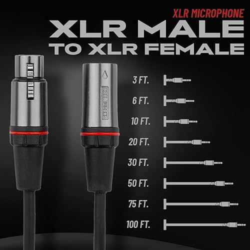 Miniatura 5 de Por Gator Cases Headliner Series Premium Cable de micrófono XLR de 6 pies (GCWH-XLR-06)