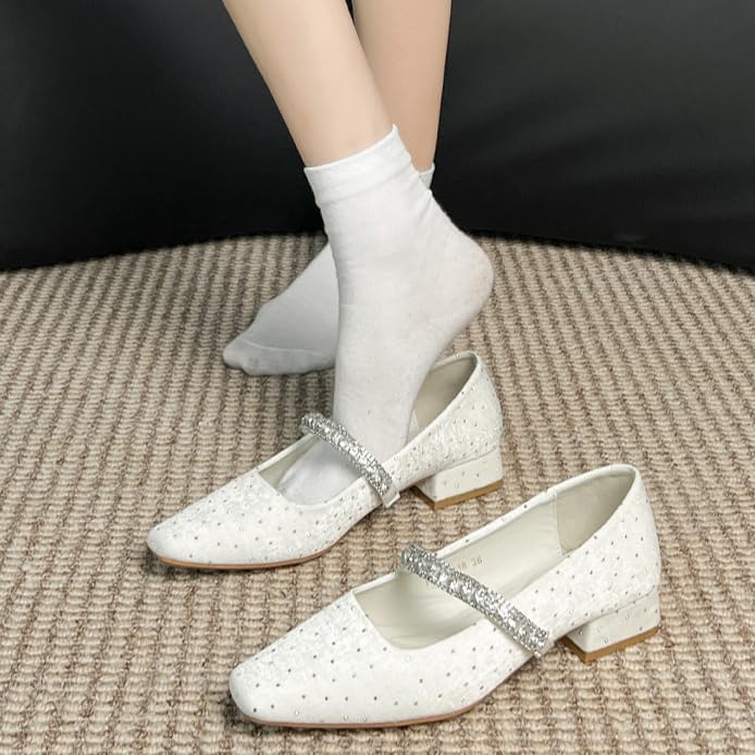 Amazon | [Neping] レトロマリージャン ドットストラップパンプス【7.5cm安定ヒール】 クリスタル 通気性シルク素材 春・秋用  ブラック/ベージュ レディースシューズ 黒 measurement_22_point_5_centimeters | Neping | パンプス [Luvian] レトロ マリーシューズ ドットストラップデザイン 7.5cm安定跟 抗菌防臭インナー 通勤用パンプス ブラック/ベ