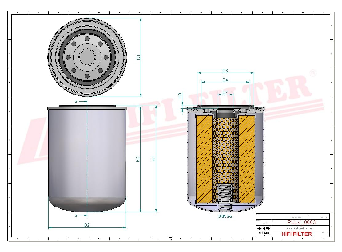 Hifi Filter Öl-Filter OMC-Johnson 340 bis 350 hp und Volvo Penta Marine 250 hp