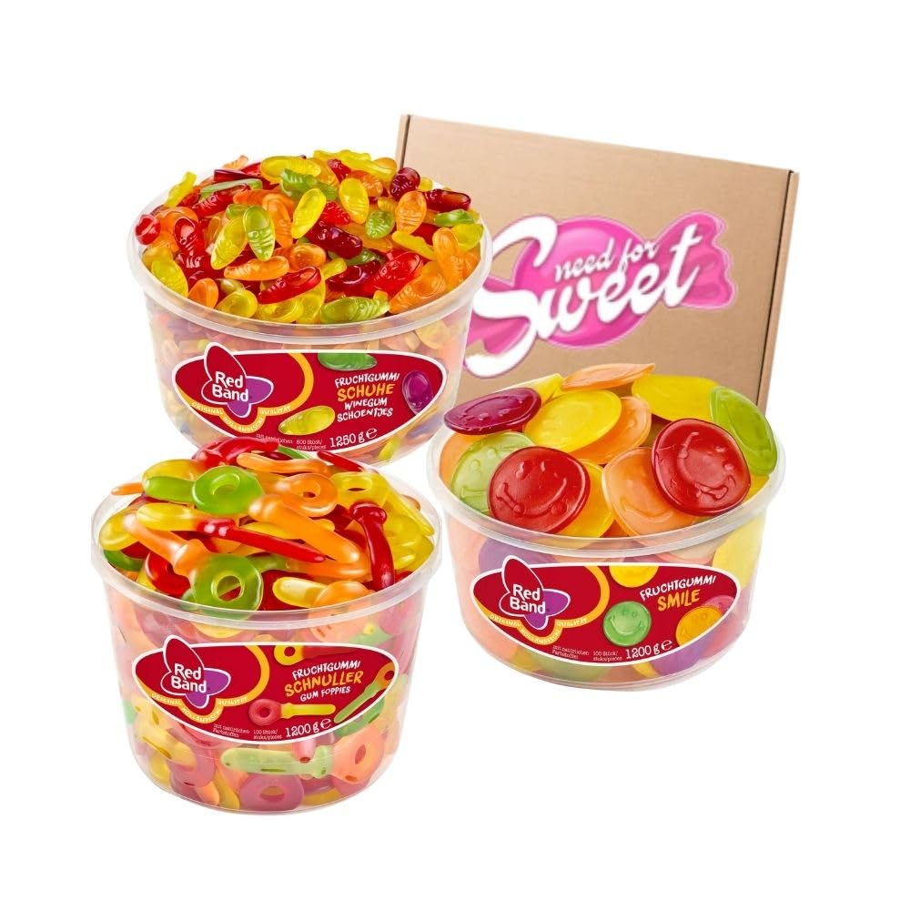 Red Band Mix Box - Fruit Gum Dummy Smile & Shoes - Sweet Variety of Needforsweet