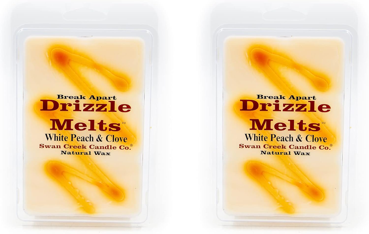 Swan Creek Natural Wax Drizzle Melts - White Peach & Clove - 2 Pack (294-02)