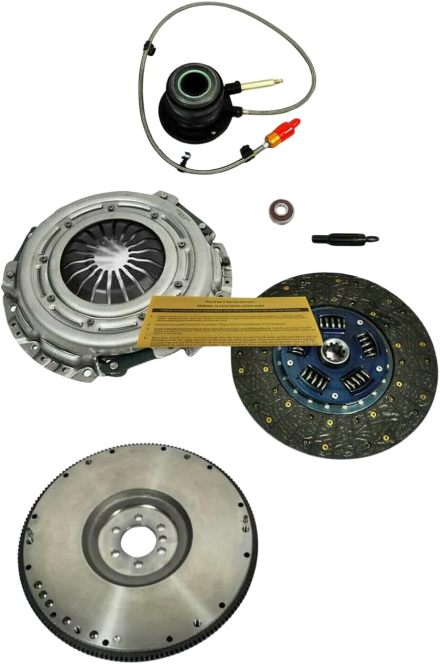 EFT HD OEM Clutch Slave Kit With Flywheel for 2001-2006 Chevy Silverado 1500 & 2001-2007 GMC Sierra 1500 4.8L V8 - Heavy Duty Performance Upgrade - Precise Fit - Offers 12 Month Brand Warranty