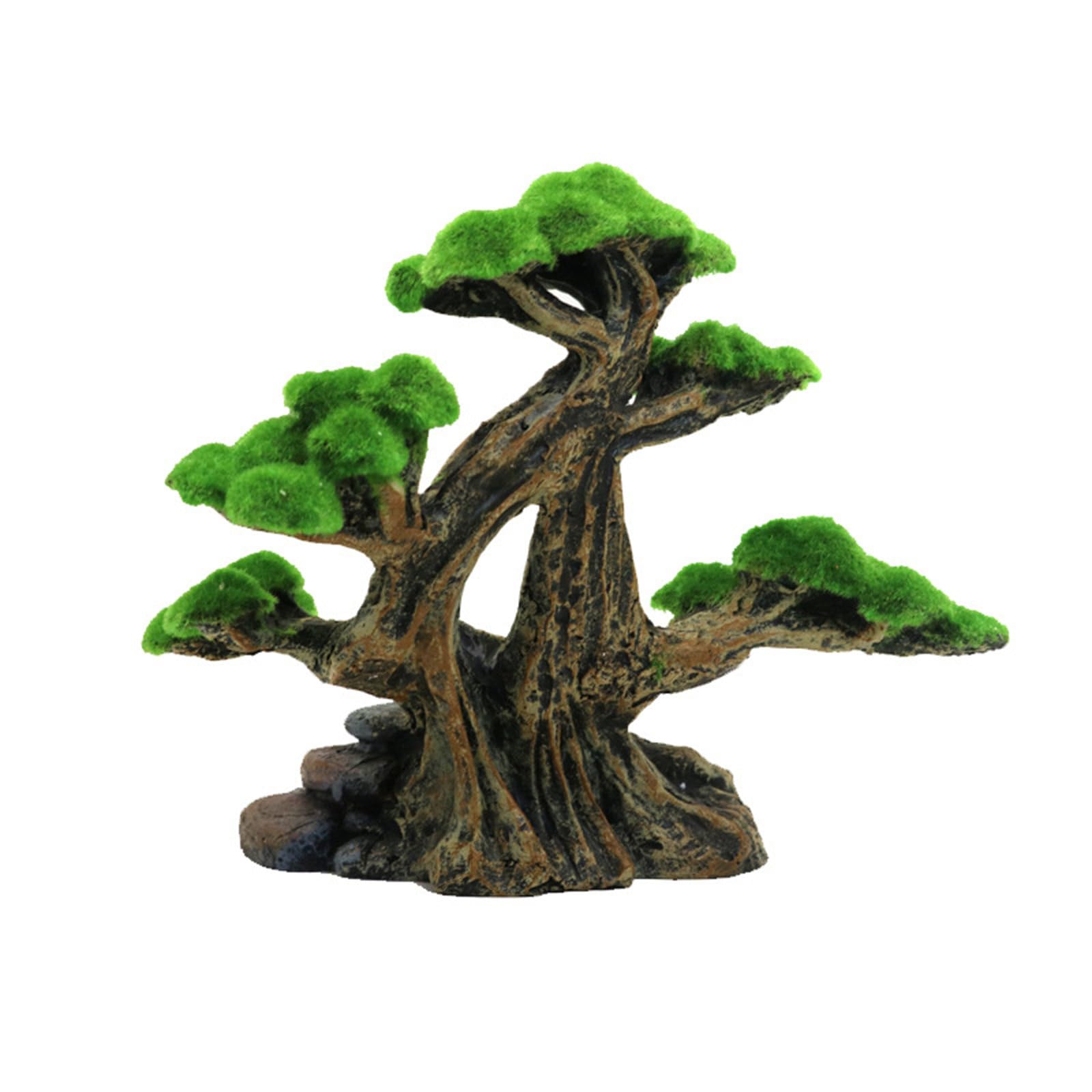 Árbol de musgo en miniatura, accesorio de paisaje, planta de agua de resina para acuarios, decoración de escenas, peceras, decoración decorativa