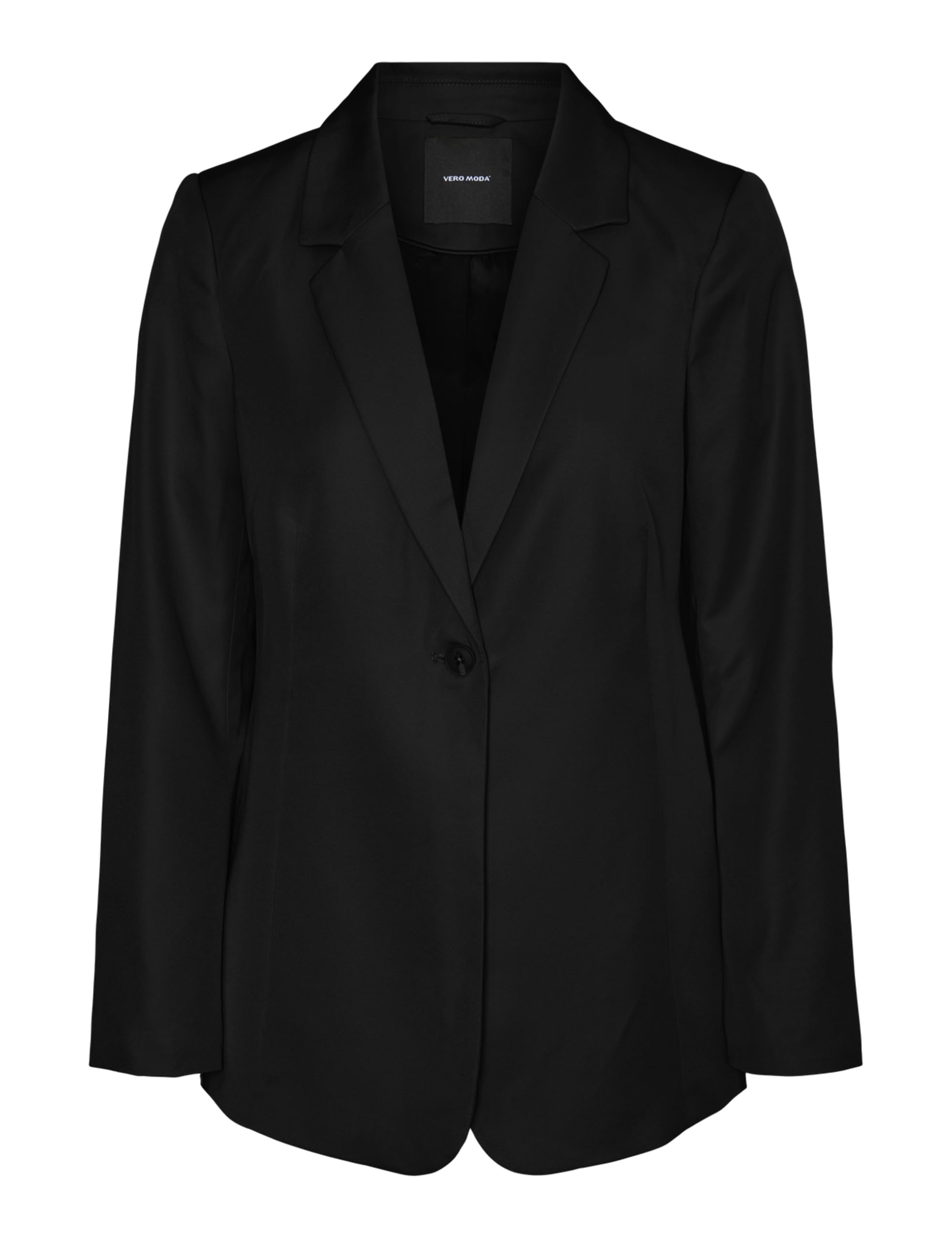 VERO MODA Women's Vmtara LS Fitted Slit Boo Blazer, Black, 8