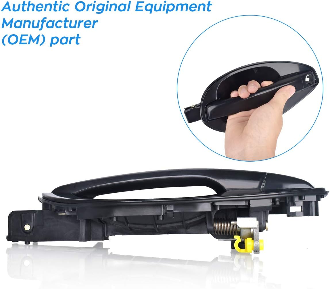 FAERSI Exterior Door Handle Assembly Front Right Passenger Side Replacement for 2003 2004 2005 2006 2007 2008 Hyundai Tiburon Door Handle, 82660-2C000