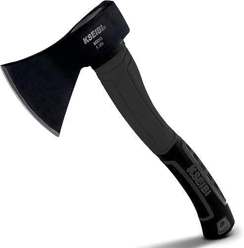 Miniatura 9 de KSEIBI Hacha de camping negro y naranja paquete de hacha de 14 pulgadas