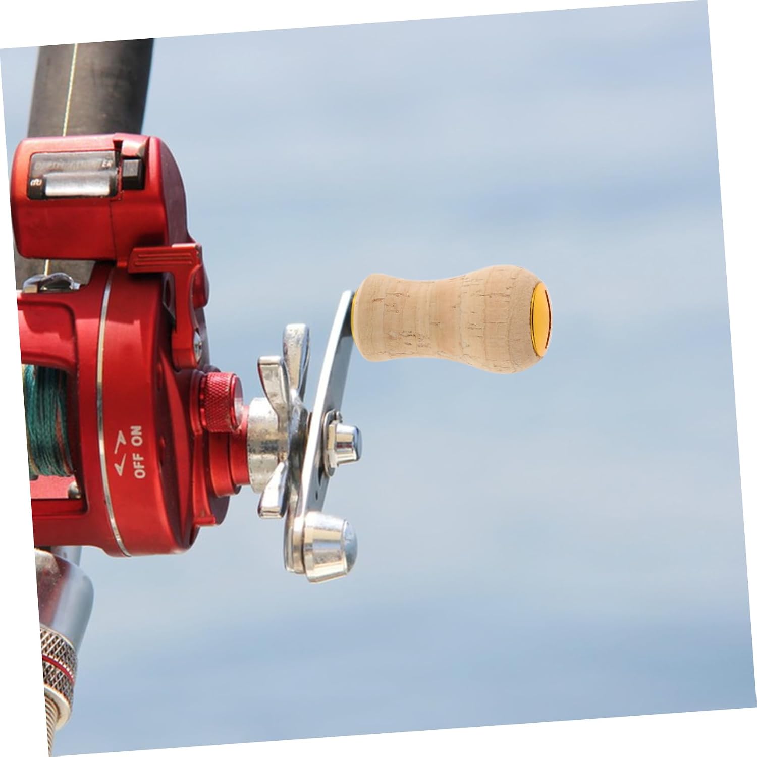 Soft Wooden Cork Fishing Reel Handle Knob Lightweight Fishing Reels Replacement Handle DIY Fishing Reels Parts