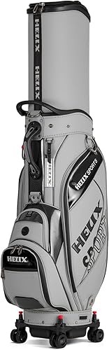 Miniatura 2 de HELIX Bolsa de golf con ruedas, bolsa de golf retráctil para viajes, cubierta duradera para viajes de golf Gris mate