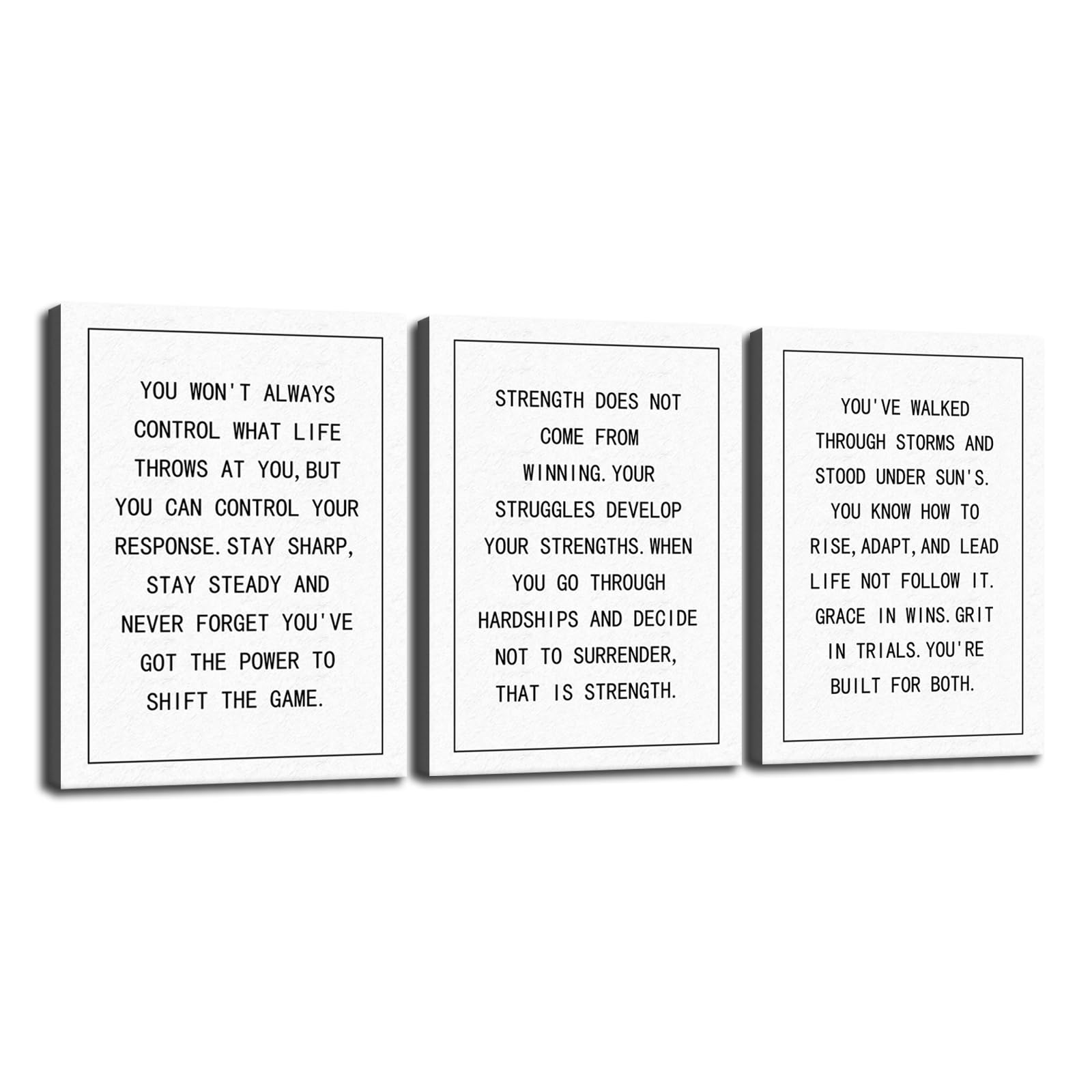 FHBWART Inspirational Canvas Wall Art Office Wall Decor Motivational Picture Print Poster Painting Modern Inspiring Entrepreneur Artwork for Home Living Room Bedroom Decor Ready to Hang(12"x16"x3pcs) — image 1