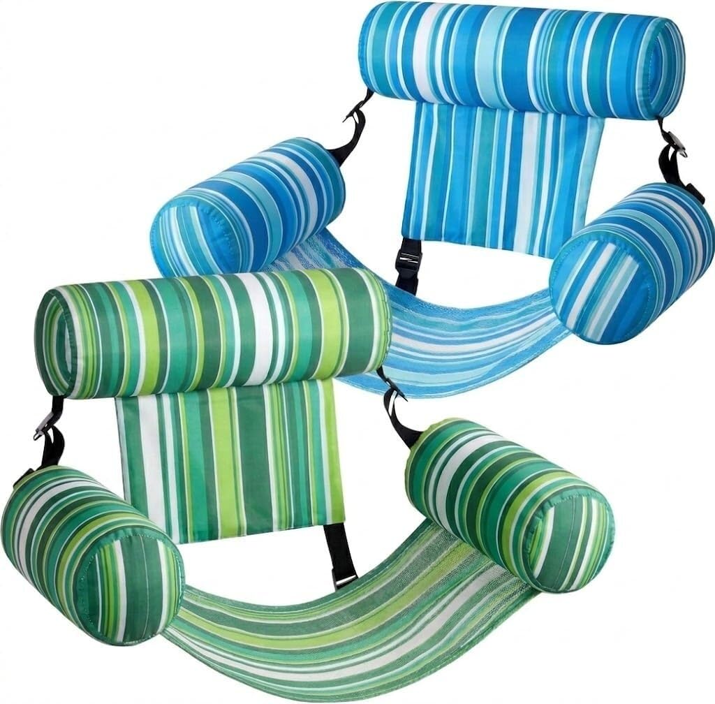 X2 Hamaca Flotante Piscina Hamaca de Piscina Hinchable Resistente para Adultos Perfecto para Fiestas, Verano, Mar, Lago y Momentos de Relajación en el Agua.