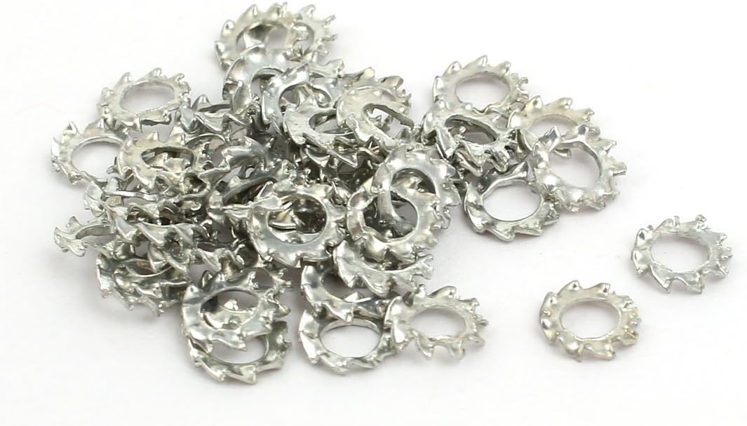 3mm Inner Quality Parts Dia Zinc Plated Carbon Steel External Tooth Lock Washer 50pcs Model:83as67qo321