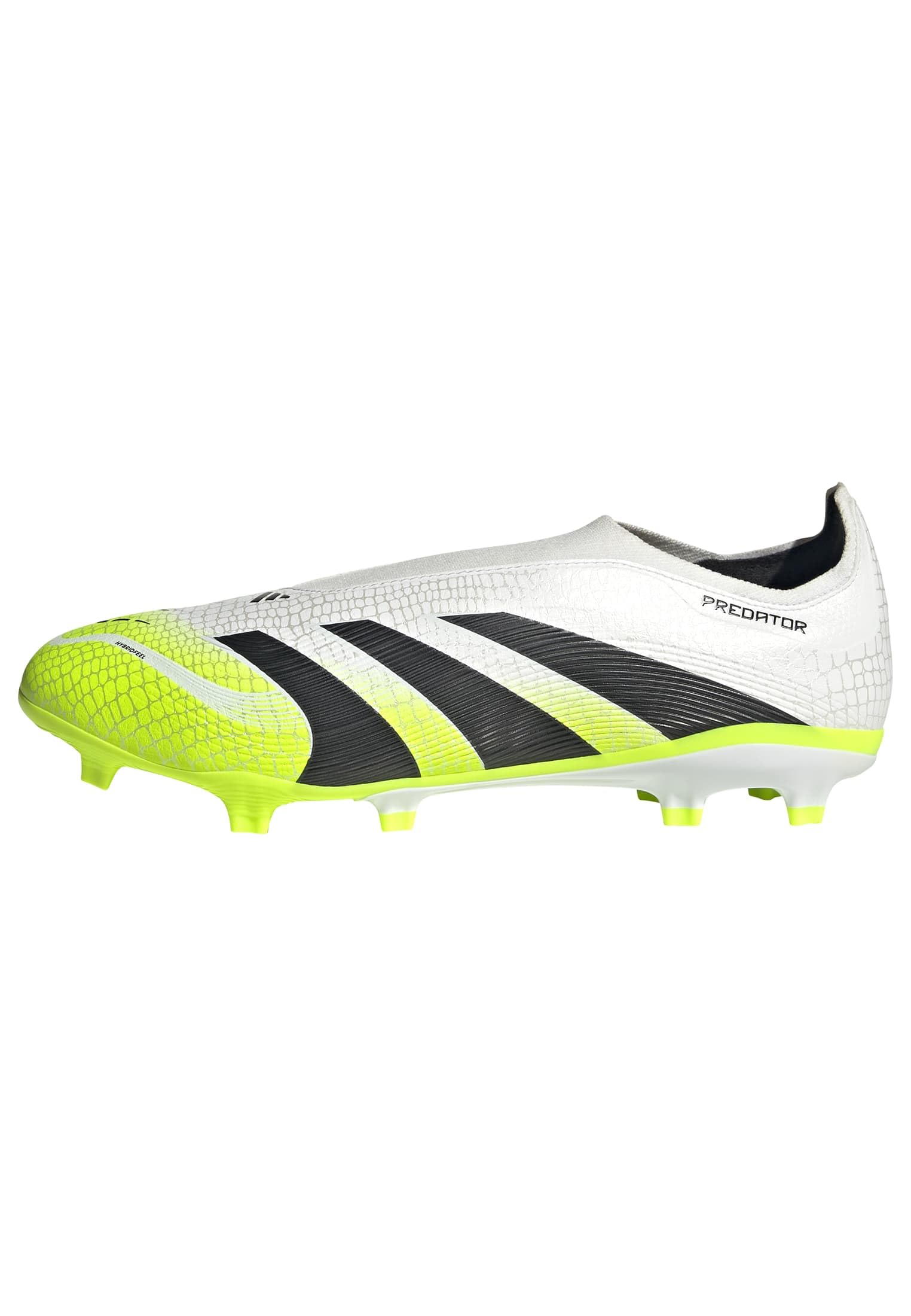 Adidas Mixte Predator League Laceless Firm Ground/​Multi Ground Football Boots, Cloud White/​Core Black/​Lucid Lemon, 45 1/​3 EU