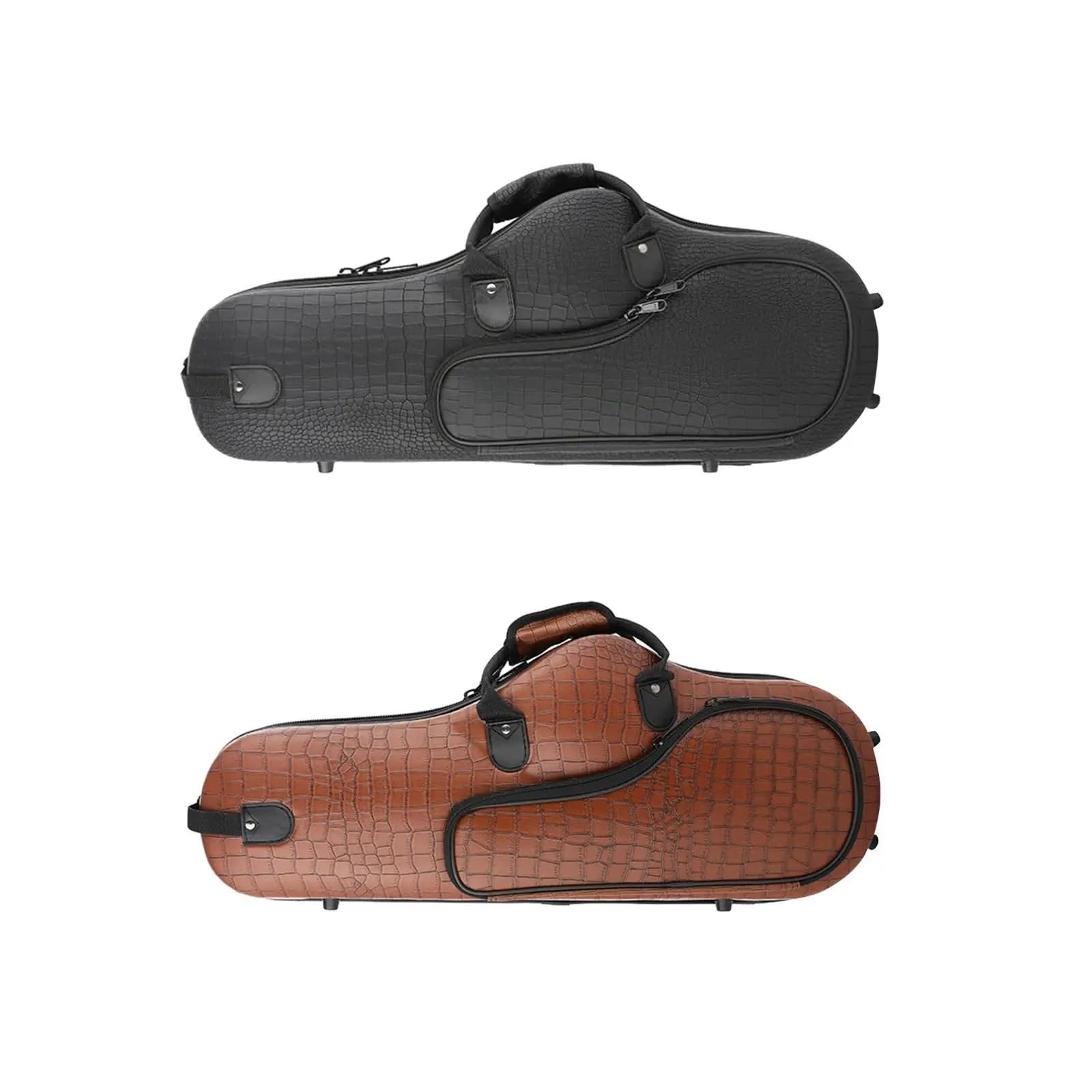 Estuche para Saxofón Estuche for saxofón alto, mochila de tela Oxford con bolsillo externo, estuche for principiantes(Black)