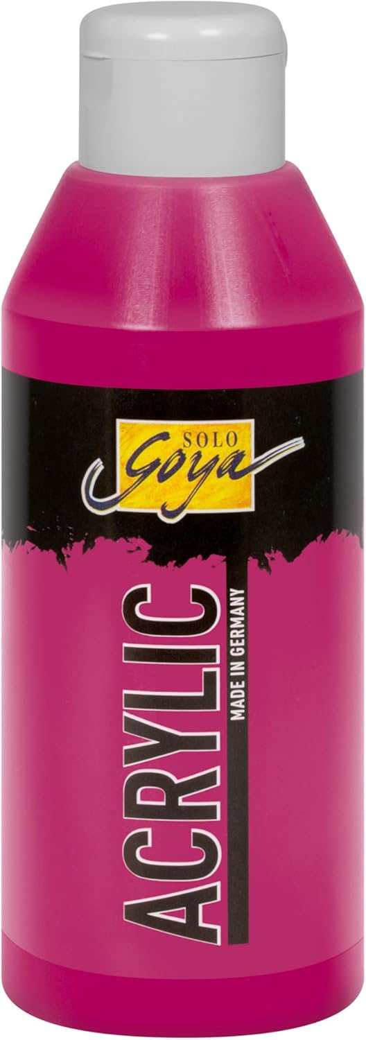 KREUL 84238-Solo Goya Rosa, Flask, Creamy and Versatile Acrylic Paint in Studio Quality, Water-Based, Quick Drying and Matte, Good Coverage, Colour Pink, 250 ml (84238)