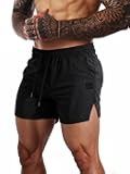 Men's Gym Workout Shorts Quick Dry Lightweight Athletic Shorts Running Bodybuilding Training with Towel Loop