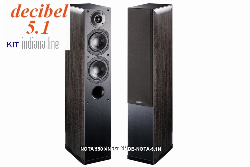 Indiana Line NOTA Decibel kit completo Home Cinema 5.1 con cavi OFC di qualità
