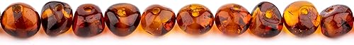 Miniatura 2 de Cuentas de ámbar estilo barroco, pulido y crudo, piedra báltica 100% natural, 0.197-0.236 in, suelta con agujeros perforados, varios colores - Amber