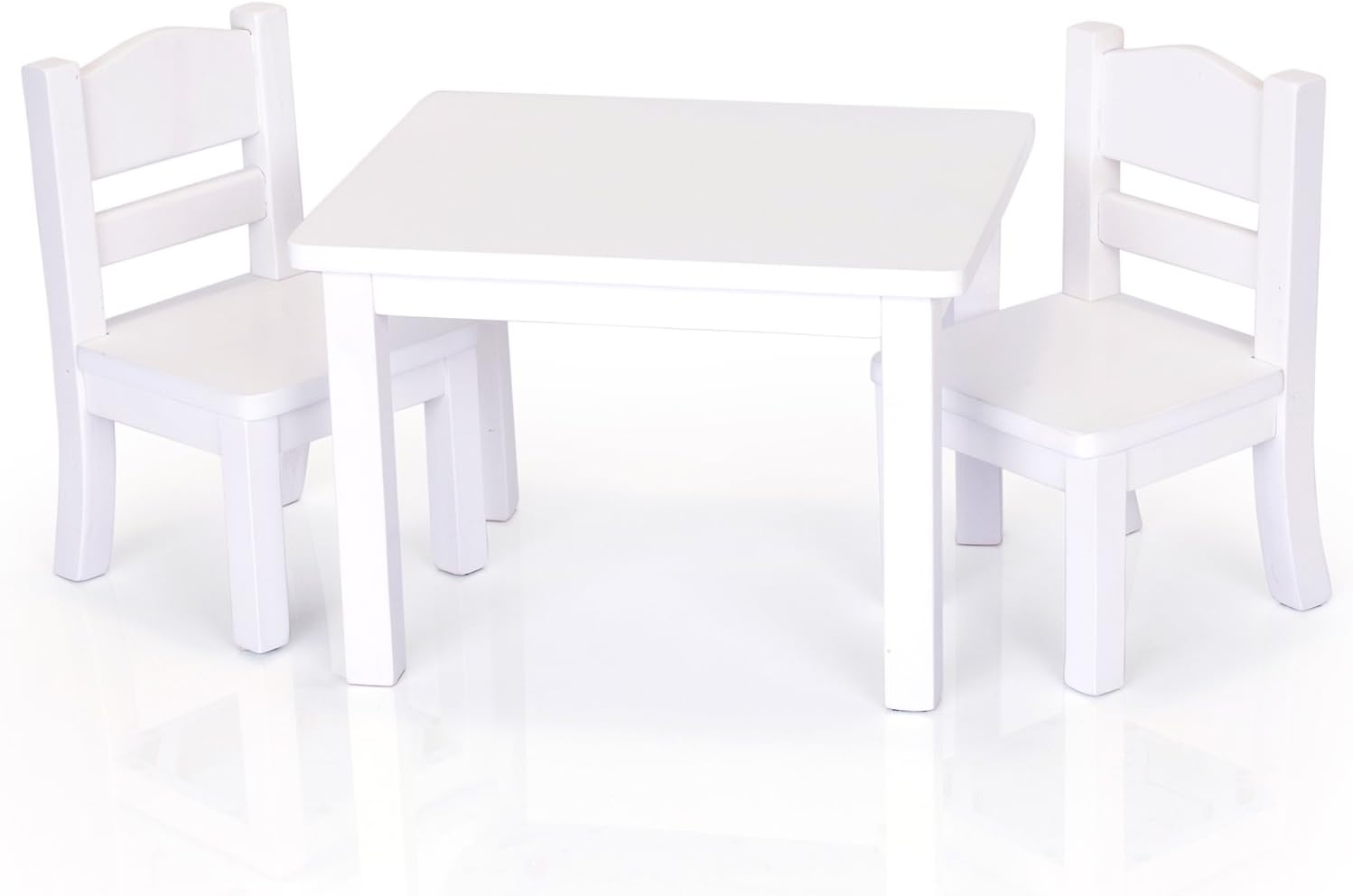 Doll Table and Chairs Set in White Finish, Furniture Amazon Canada