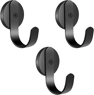 3 Pack Magnetic Wreath Hanger for Front Door, Wreath Hook Wreath Holder for Metal Door, Black Door Wreath Hook, Metal Front Door Decor Hangers, Door Wreaths Holder for Front Door Outside