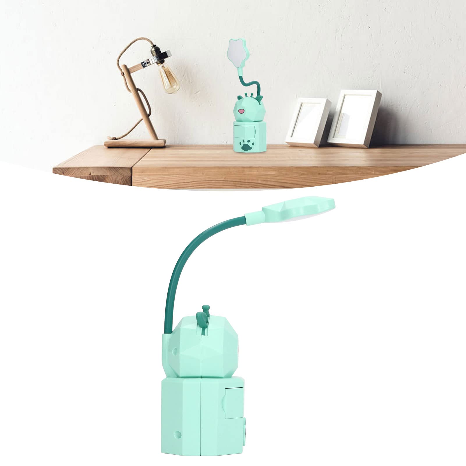 ADITAM Leselicht, weiße Beleuchtung Nachtlampe Schwanenhals für Büro (Grün) Double the Comfort