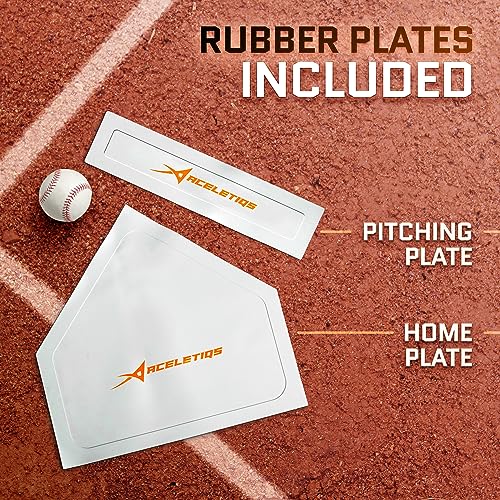 Pitching Net with Strike Zone | Baseball Pitching Trainer | Pitching Aid Net Softball with Strike Zone | Adjustable Height and Portable | Beisbol [Pitching Rubber and Home Base Included] - Thumbnail 6