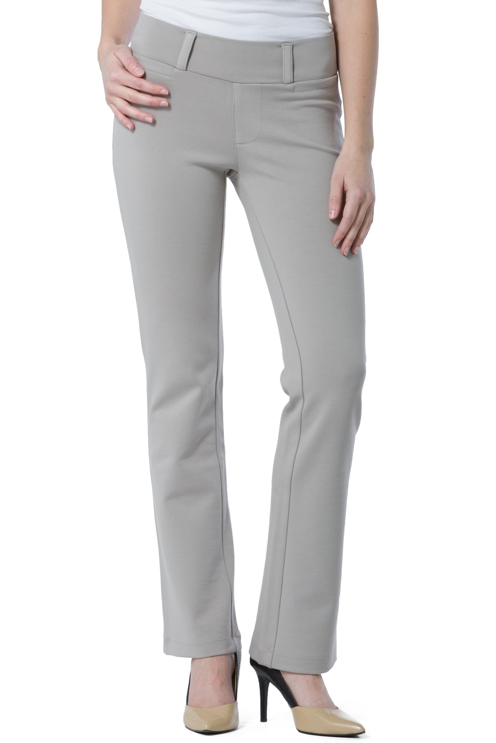 Fishers Finery Womens Ecofabric Ponte Stretch Knit Bootcut Dress Pant Pull On Mid Rise - New and Improved