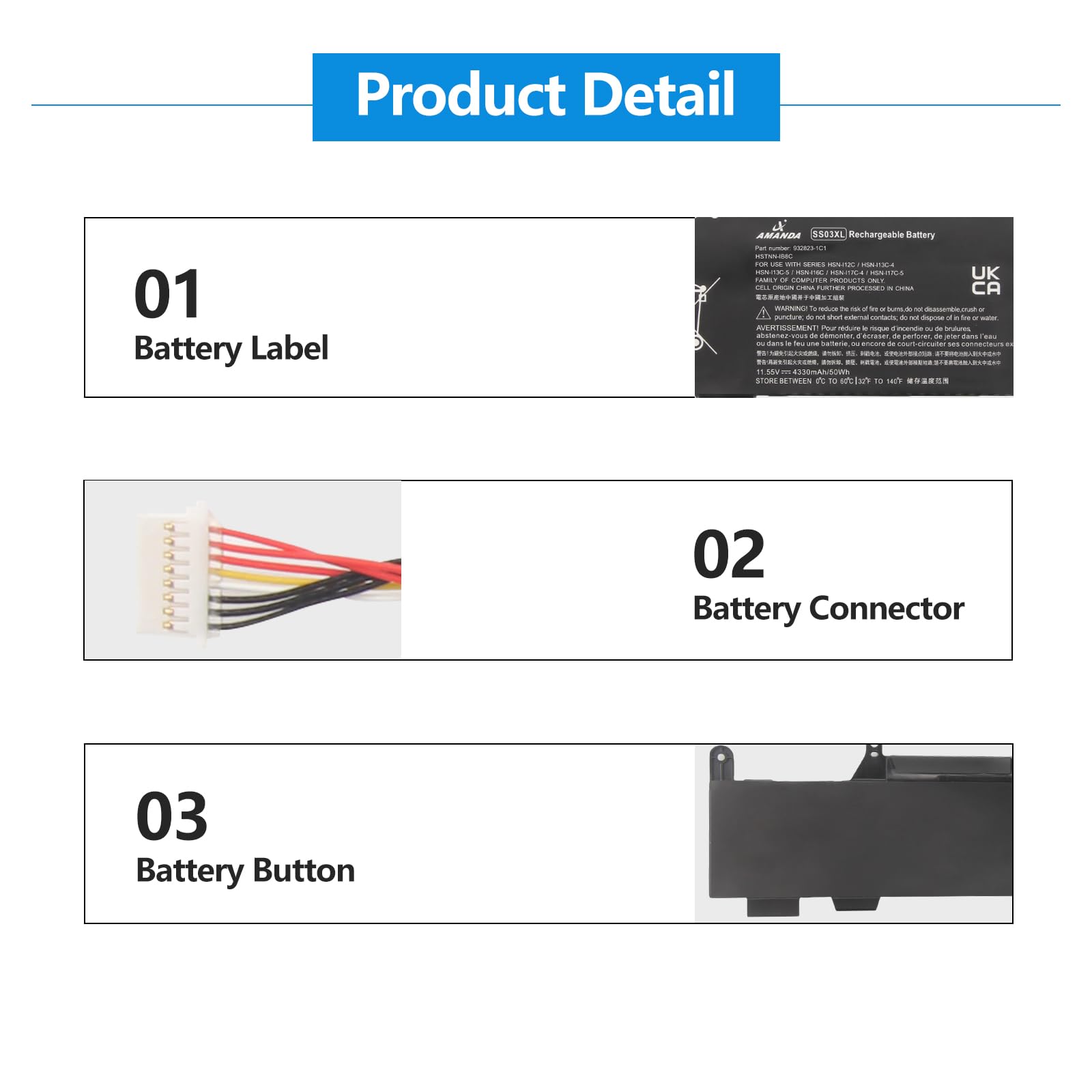SS03XL 933321-855 Laptop Batterij voor HP EliteBook 730 735 740 745 830 SS03XL 933321-855 Laptop Batterij voor HP EliteBook 730 735 740 745 830