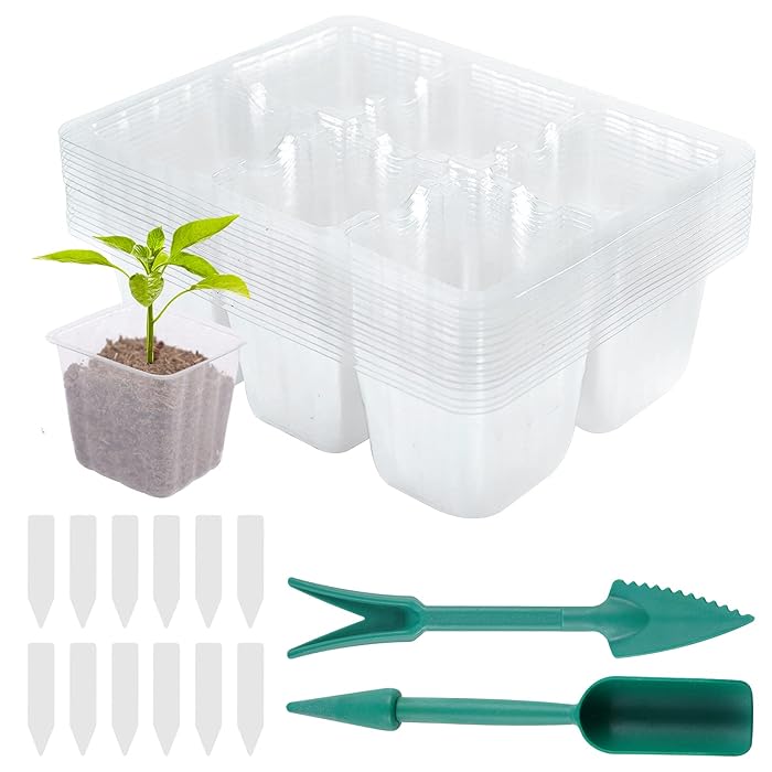 Buy ATROPOS 15 Pack Transparent Seed Starting Tray,90 Cells Seedling